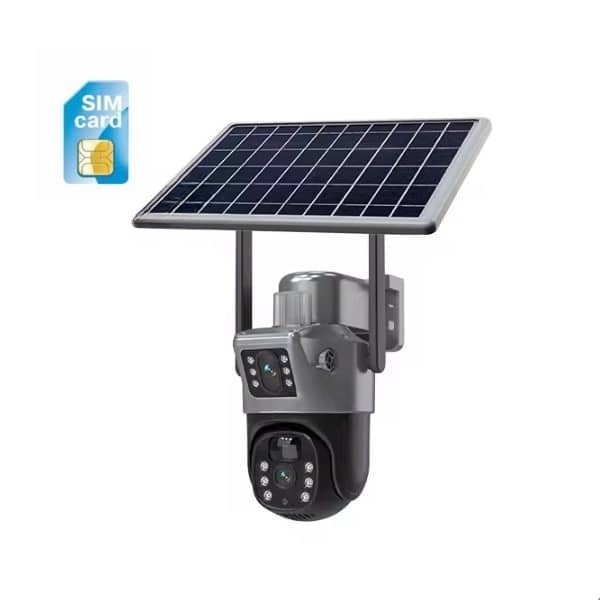 دوربین خورشیدی دو لنز چرخشی سیمکارتی 4G-LTE