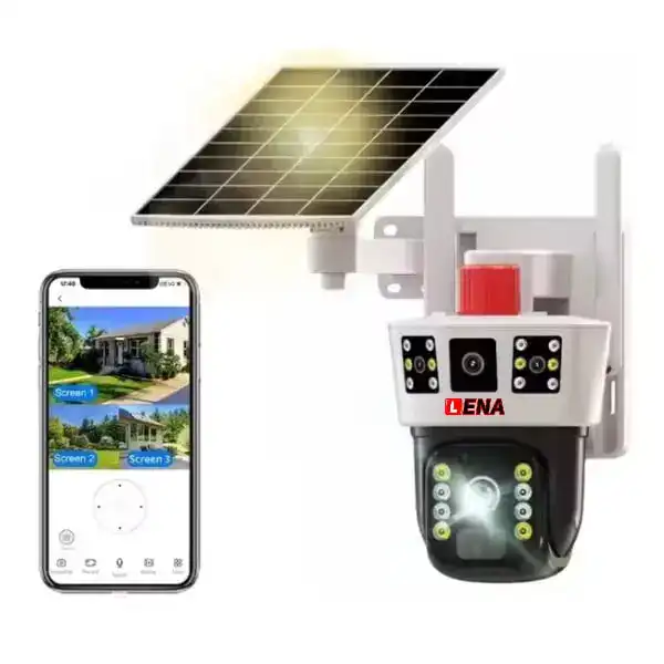 دوربین دولنز خورشیدی پروژکتوردار سیمکارتی SLP2 LENA