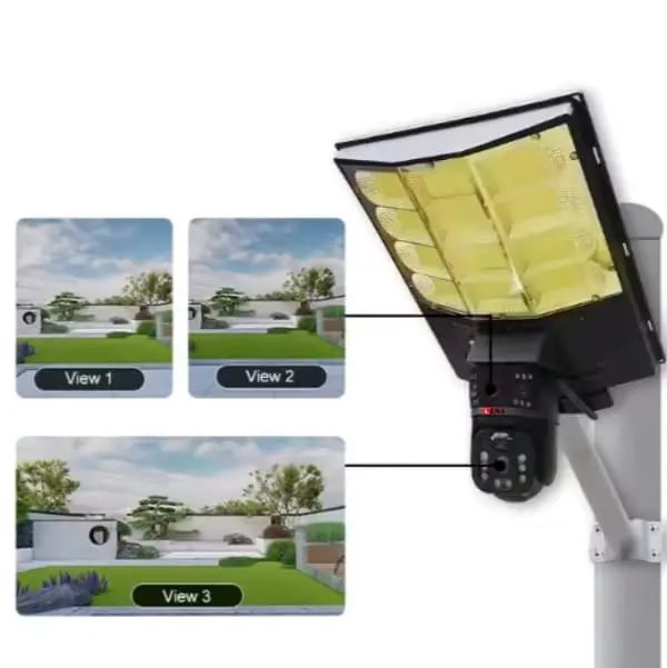 چراغ خیابانی دوربین دار دولنز خورشیدی سیمکارتی مدل LC520