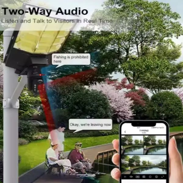 چراغ خیابانی دوربین دار دولنز خورشیدی سیمکارتی مدل LC520