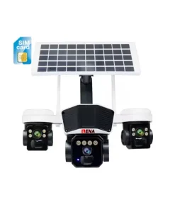 دوربین اسپیددام خورشیدی چرخشی سه لنز سیم کارت خور SLR3 LENA