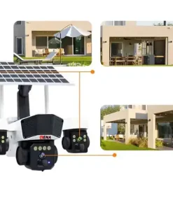 دوربین اسپیددام خورشیدی چرخشی سه لنز سیم کارت خور SLR3 LENA