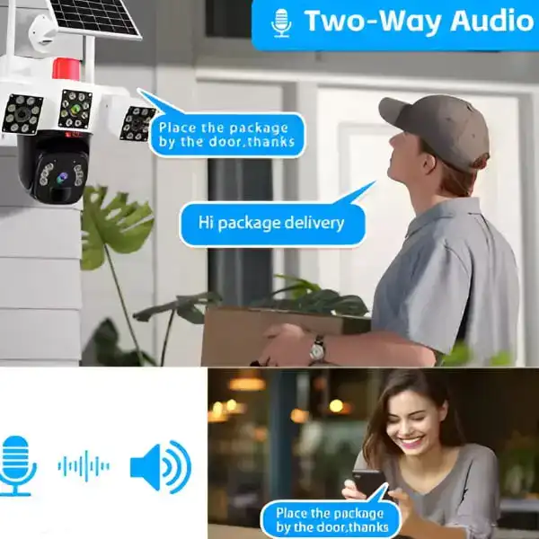 دوربین سه لنز خورشیدی سیم‌کارتی گردان SX3 LENA