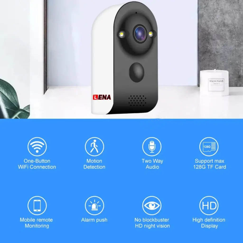 کیفیت تصویر دوربین مداربسته شارژی LENA SB20